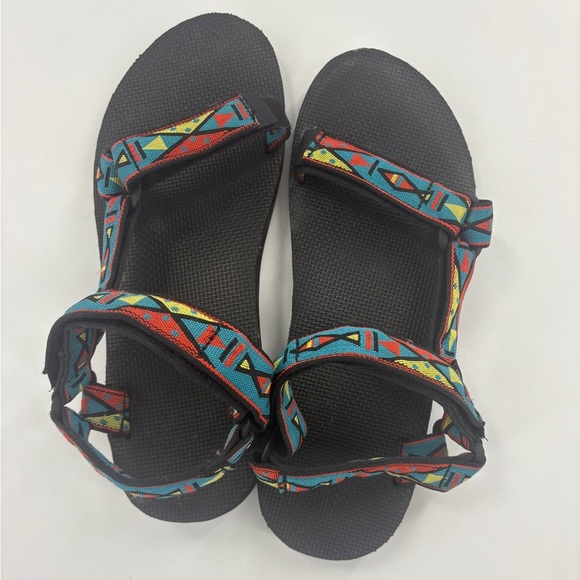 Teva Men's Vibrant Blue and Red Sandals - Picture 4 of 5